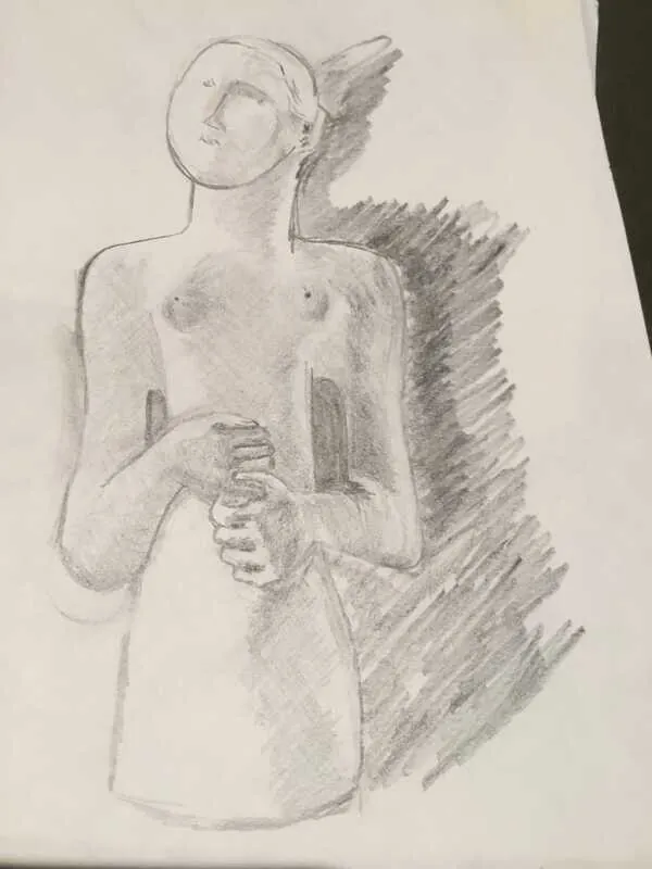 Paintings, Emilie Cummings-Enneking, drawing, study